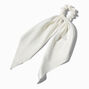 Small White Hair Scrunchie Scarf,