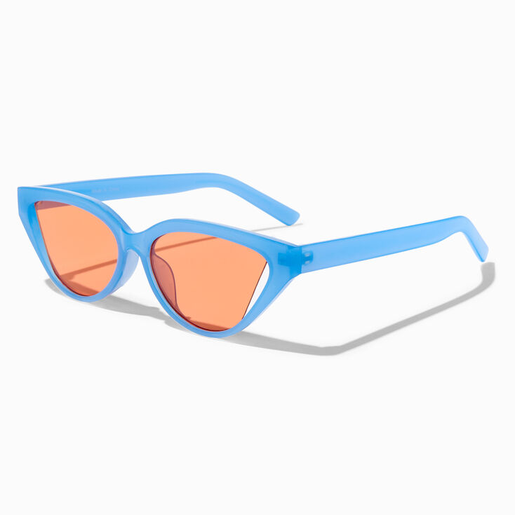 Translucent Blue Cat Eye Sunglasses,