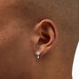 Silver-tone Cubic Zirconia Heart Clip-On Earrings - 3 Pack,