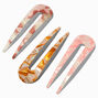 Blush Pink Marble U-Shaped Hair Pins - 3 Pack,