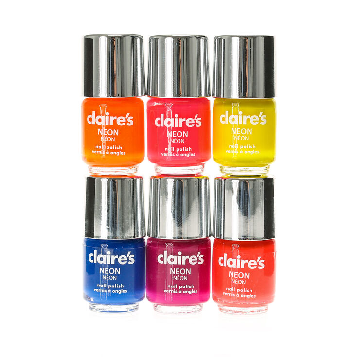 6 Pack Neon Nail Polish Claire S