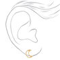 Clous d&#39;oreilles c&eacute;lestes aux designs vari&eacute;s couleur dor&eacute;e - Lot de 6,