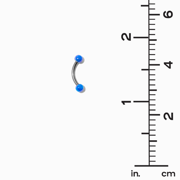 Silver Titanium 16G Bar Anodized Ball Rook Earrings - 3 Pack,