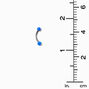 Silver Titanium 16G Bar Anodized Ball Rook Earrings - 3 Pack,
