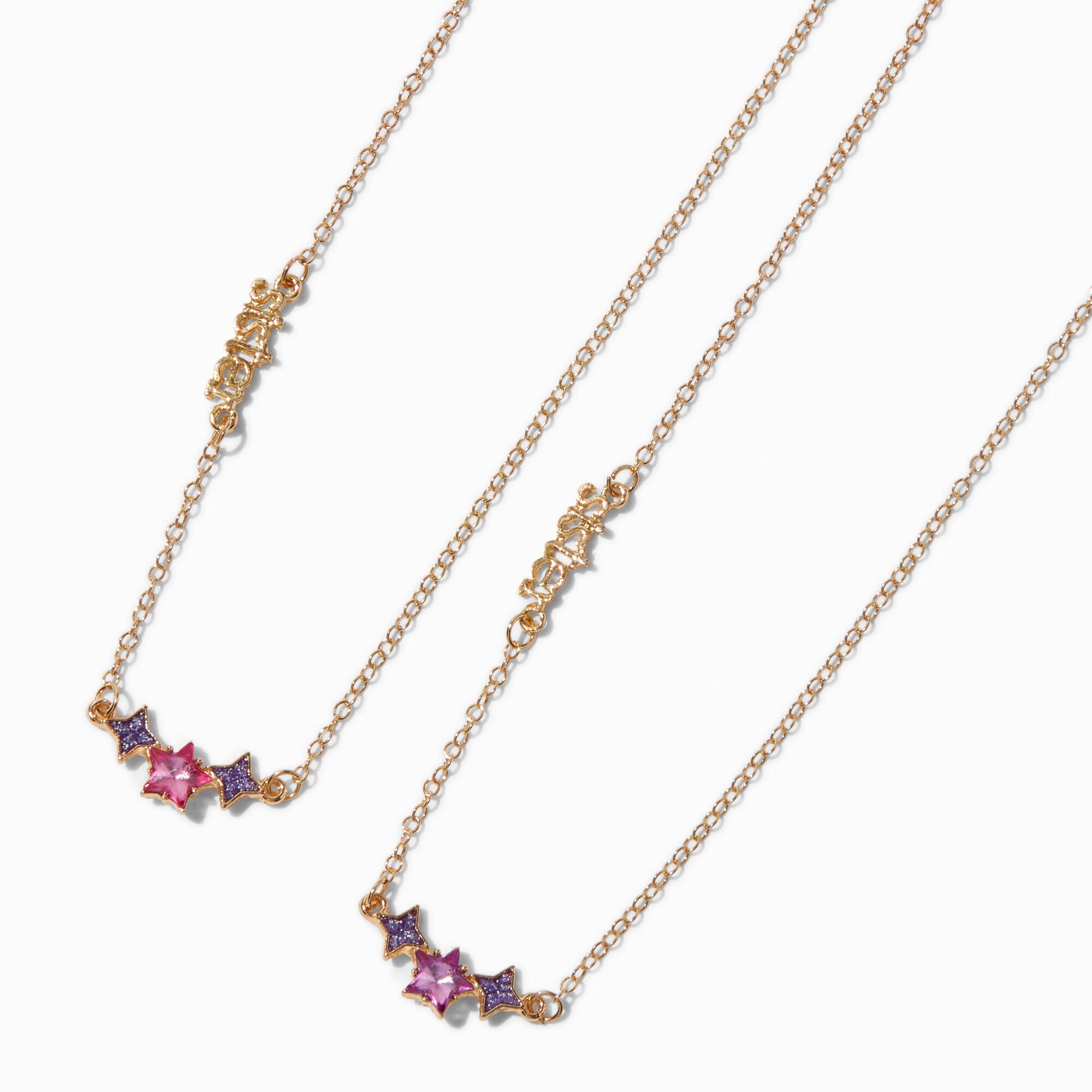 Best Friends Sisters Star Pendant Necklaces - 2 Pack,