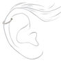 18G Silver-tone Stainless Steel Embellished Helix Hoop Earring,