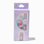 Multi Daisy French Almond Vegan Faux Nail Set - 24 Pack,