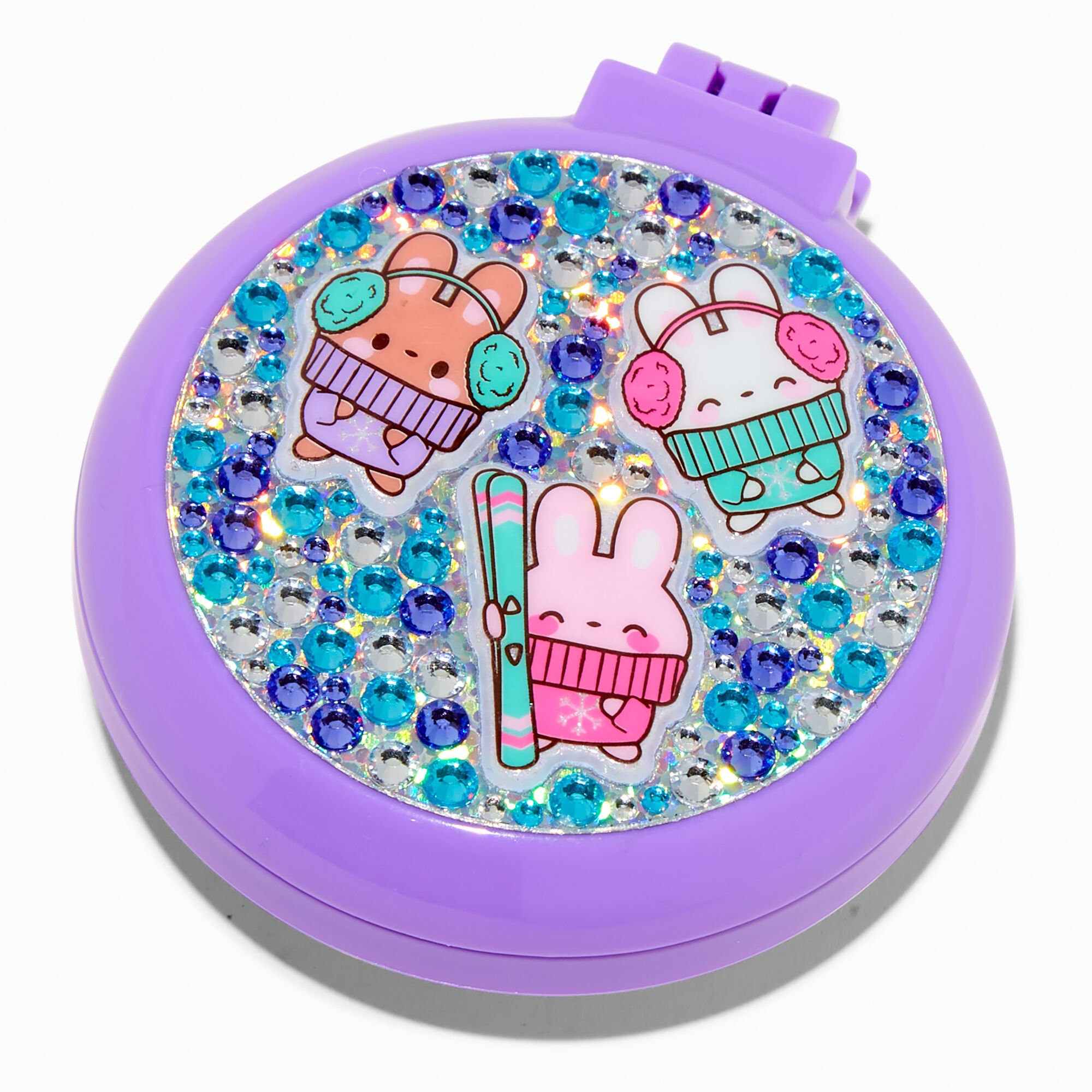 Snow Bunny Bling Pop-Up Hair Brush