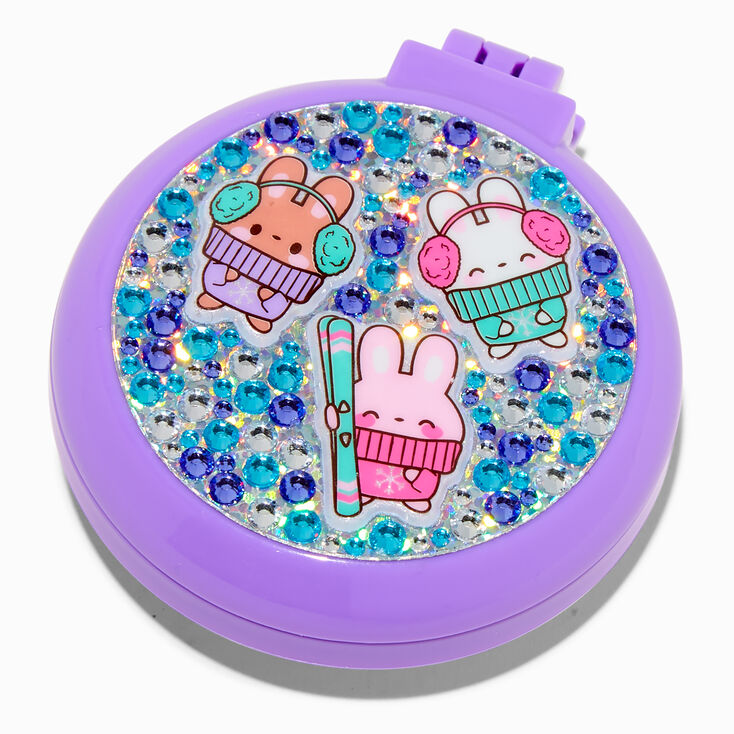 Snow Bunny Bling Pop-Up Hair Brush,