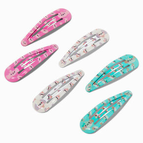 Claire&#39;s Club Puppy Printed Snap Hair Clips - 6 Pack,