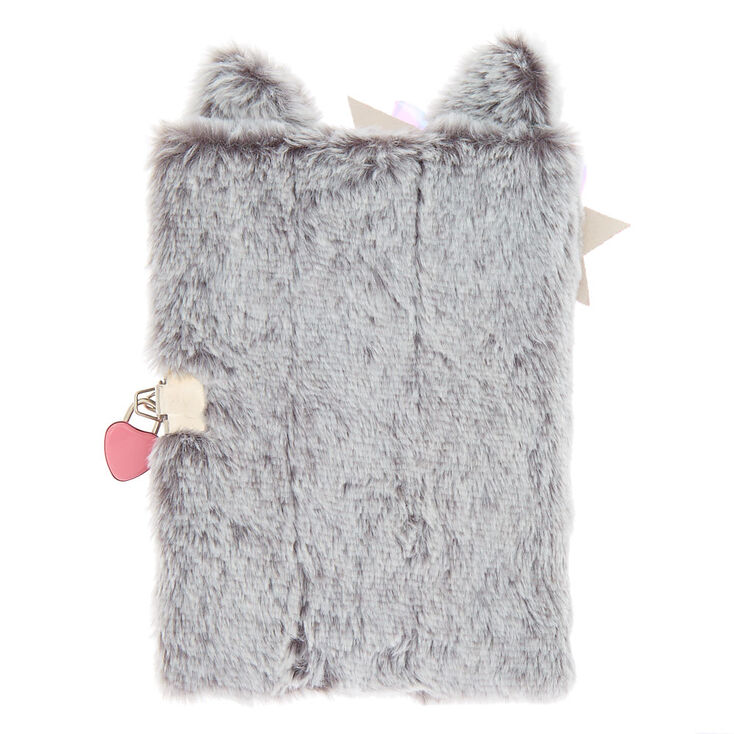 Avery the Owl Lock Plush Diary - Grey,