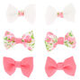 Claire&#39;s Club Bow Hair Clips - Pink, 6 Pack,