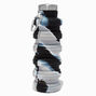 Collapsible Black &amp; White Marble Water Bottle,