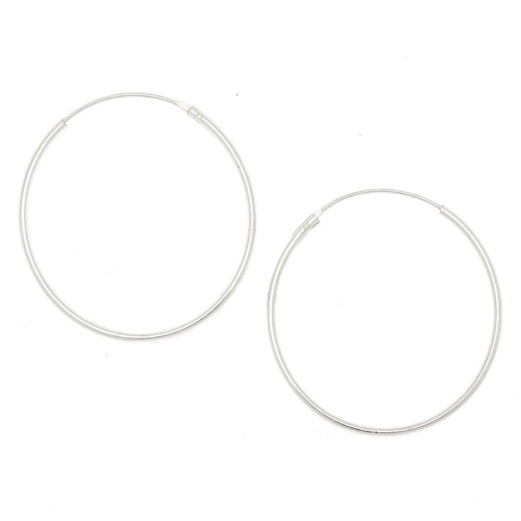 Claire's Créoles à anneaux infinie 30 mm en argent