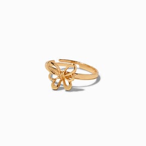 Claire&#39;s Club Butterfly Gold-tone Enamel Rings - 5 Pack,