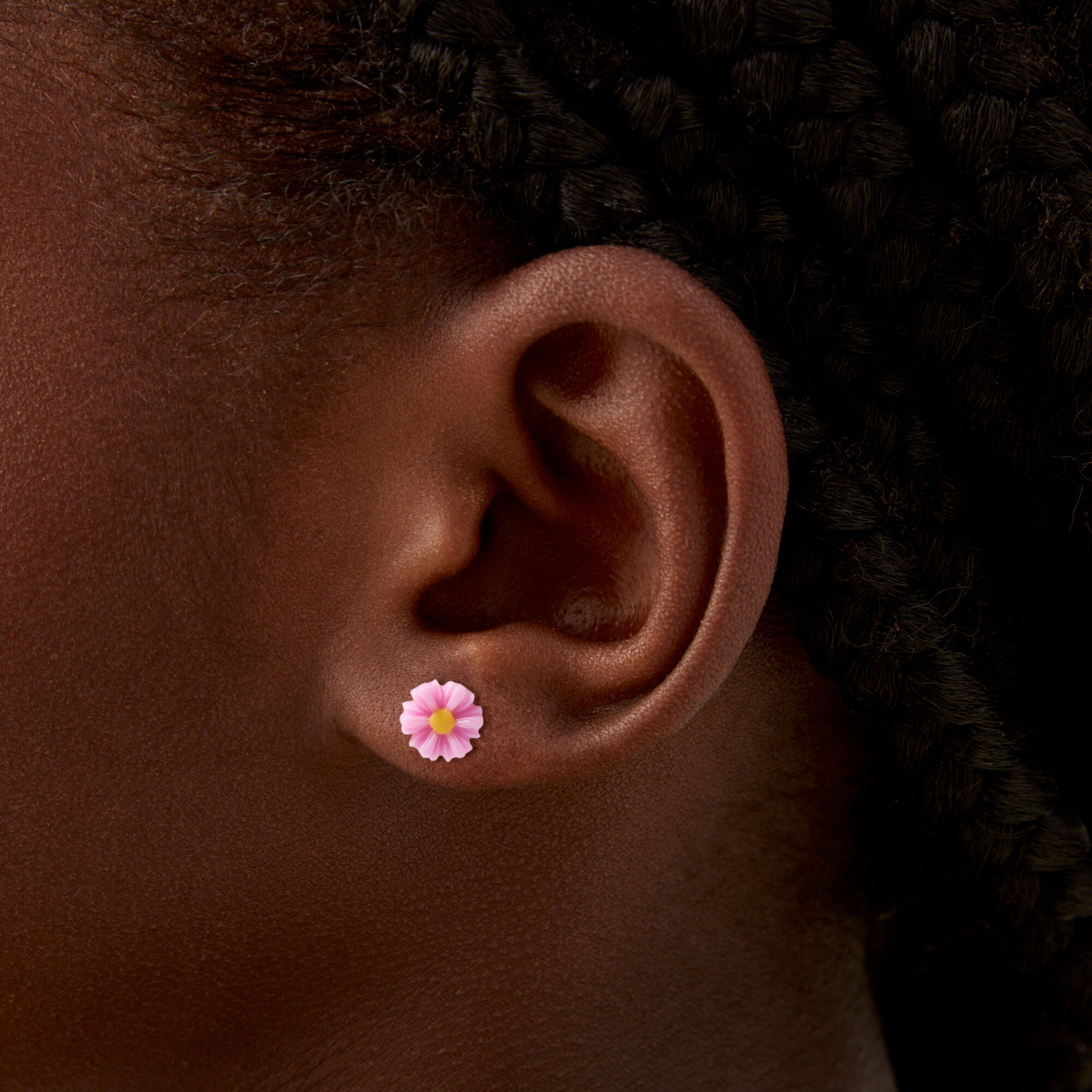 Pink Butterfly & Flower Stud Earrings - 9 Pack