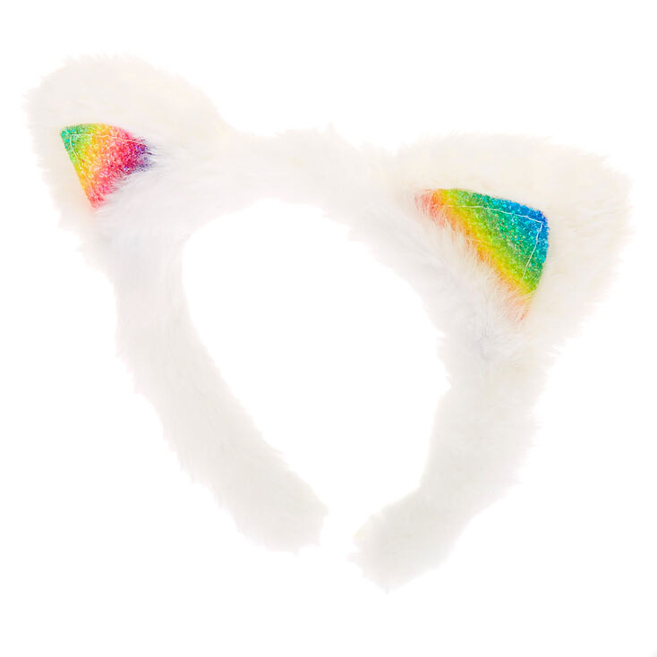 Furry Rainbow Cat Costume Set - White, 3 Pack,