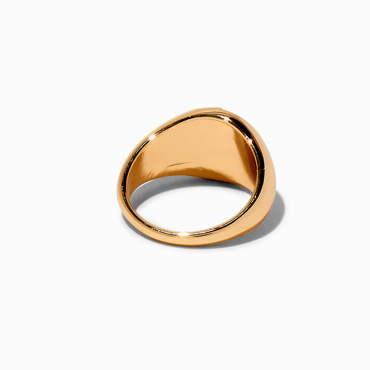 Gold-tone Snake Signet Ring,