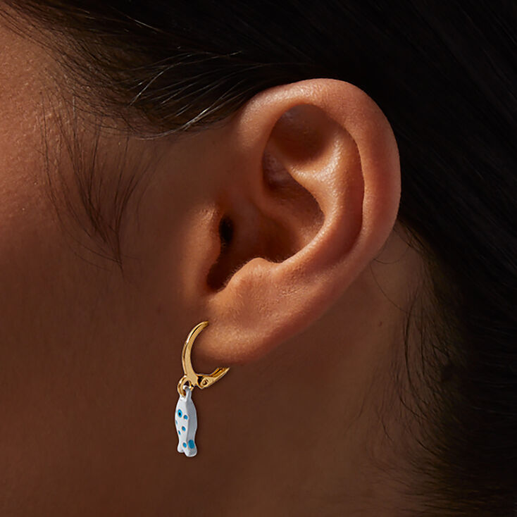 Gold-tone Beach Stud &amp; Hoop Earrings - 9 Pack,