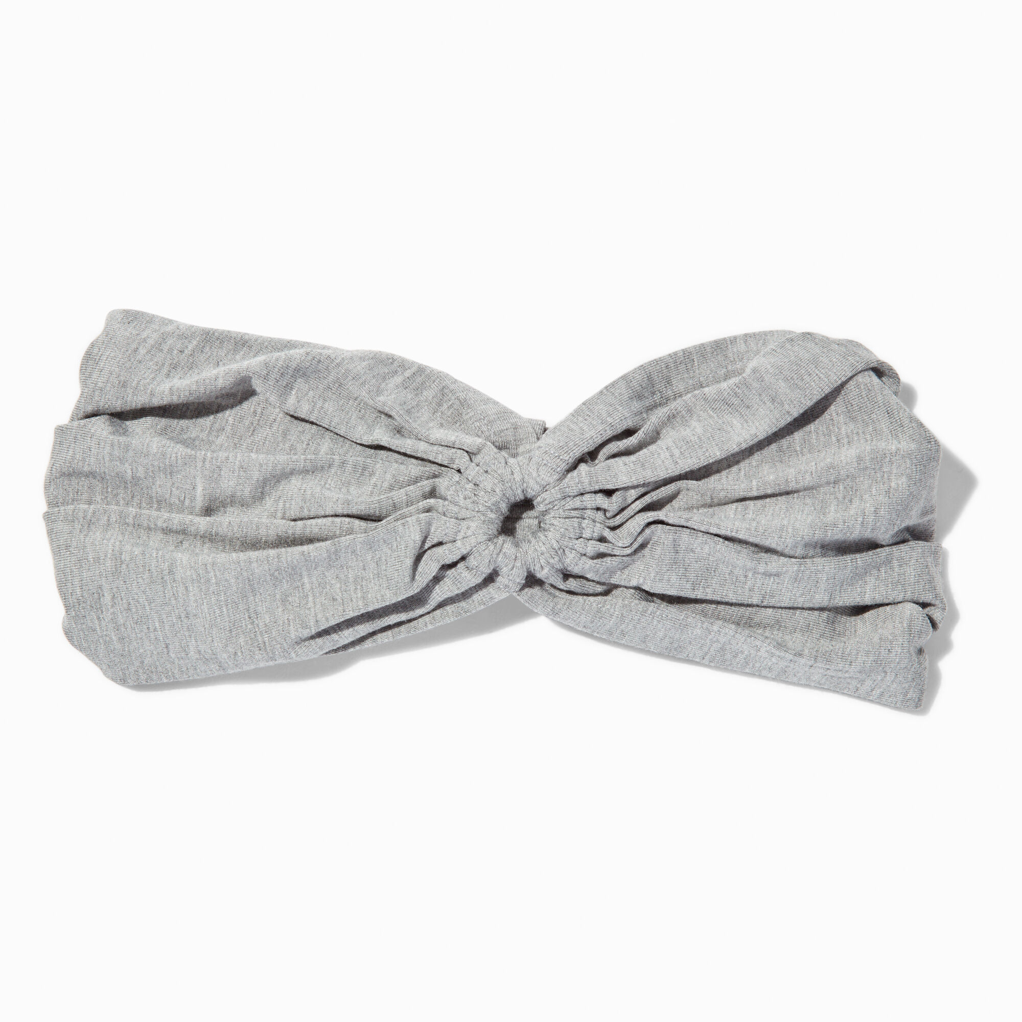 Gray Ruched Keyhole Headwrap,
