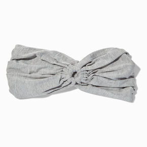 Grey Ruched Keyhole Headwrap,
