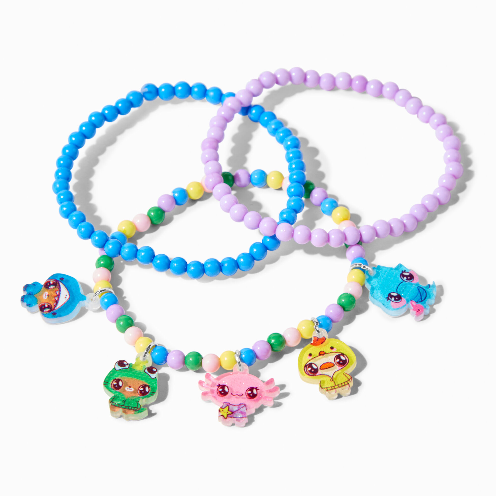 Best Friends Marbled Split Heart Beaded Bracelets - 2 Pack | Claire's US