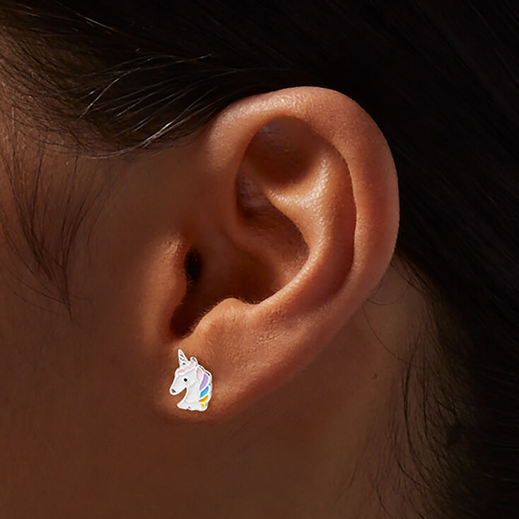 Clous d&#39;oreilles mini licornes,