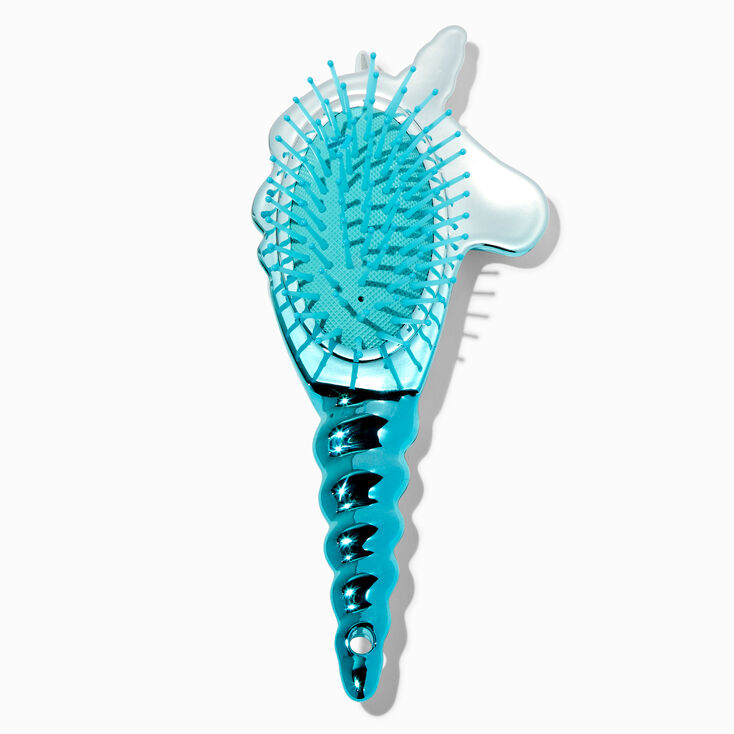 Brosse &agrave; cheveux plate licorne couleur chrome Claire&#39;s Club,