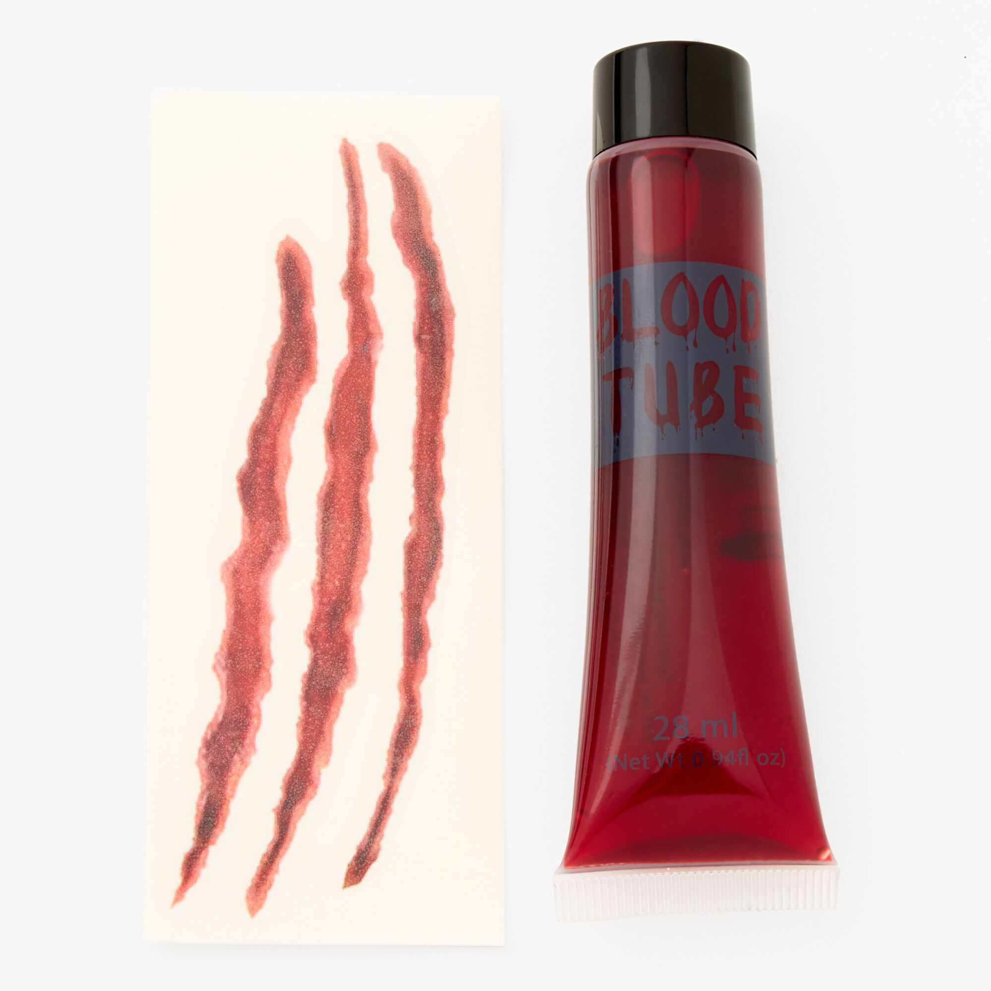 Claire's Cicatrices façon tatouage et sang Halloween - Rouge