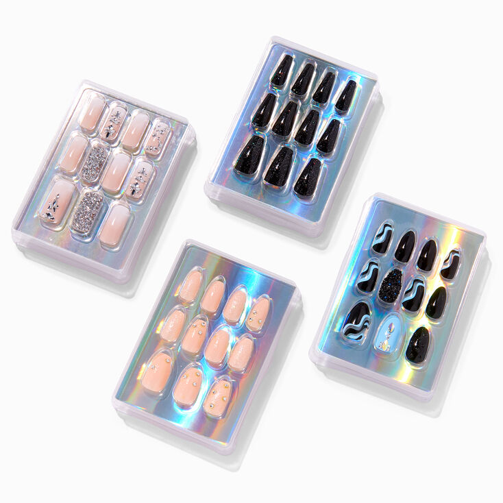 Cool Bling Vegan Faux Nail Set - 4 Pack | Claire's US