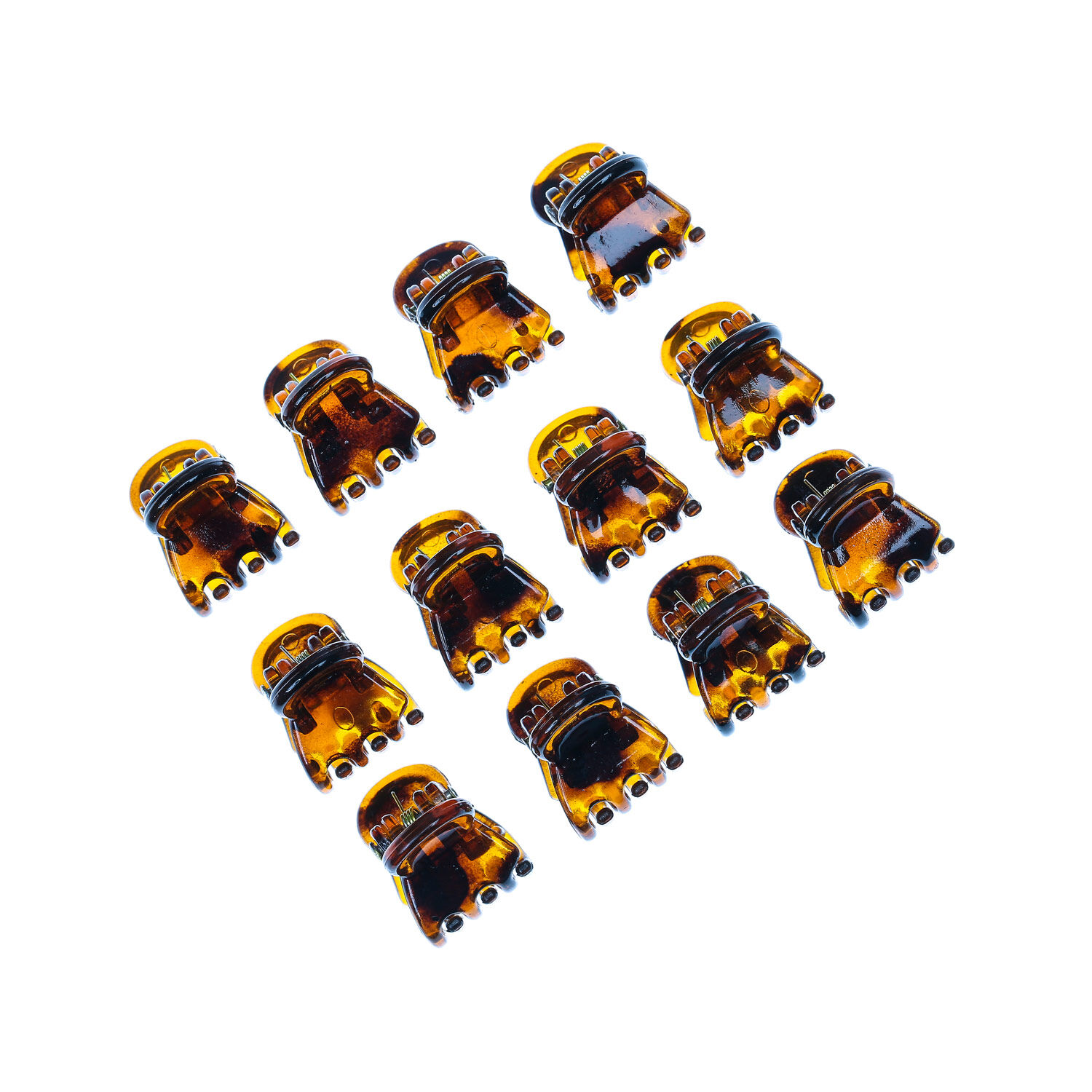 Tortoiseshell Mini Hair Claws - 12 Pack,