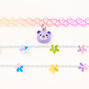 Claire&#39;s Club Purple Bear Choker Necklaces - 3 Pack,