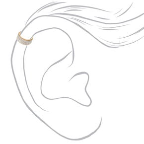 Gold-tone Silver Glitter Ear Cuff,