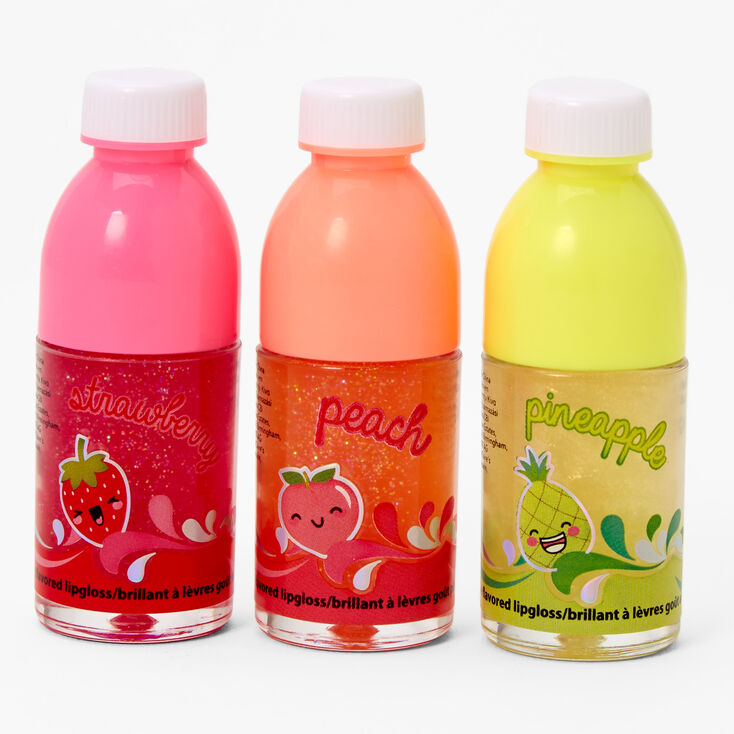 Fruit Flavored Water Lip Gloss Set - 3 Pack,