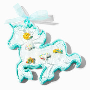 Claire&#39;s Club Mint Unicorn Box Rings - 5 Pack,