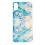 Coque de portable effet marbr&eacute; et flocons dor&eacute;s - Compatible avec iPhone X/XS,
