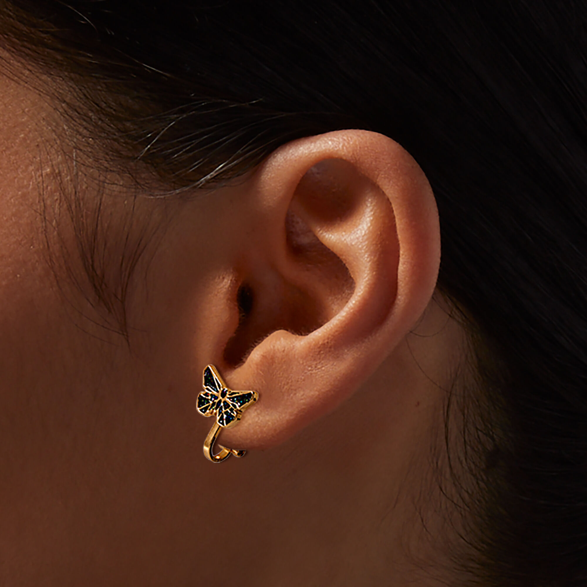 Origami Butterfly Clip-On Stud Earrings,