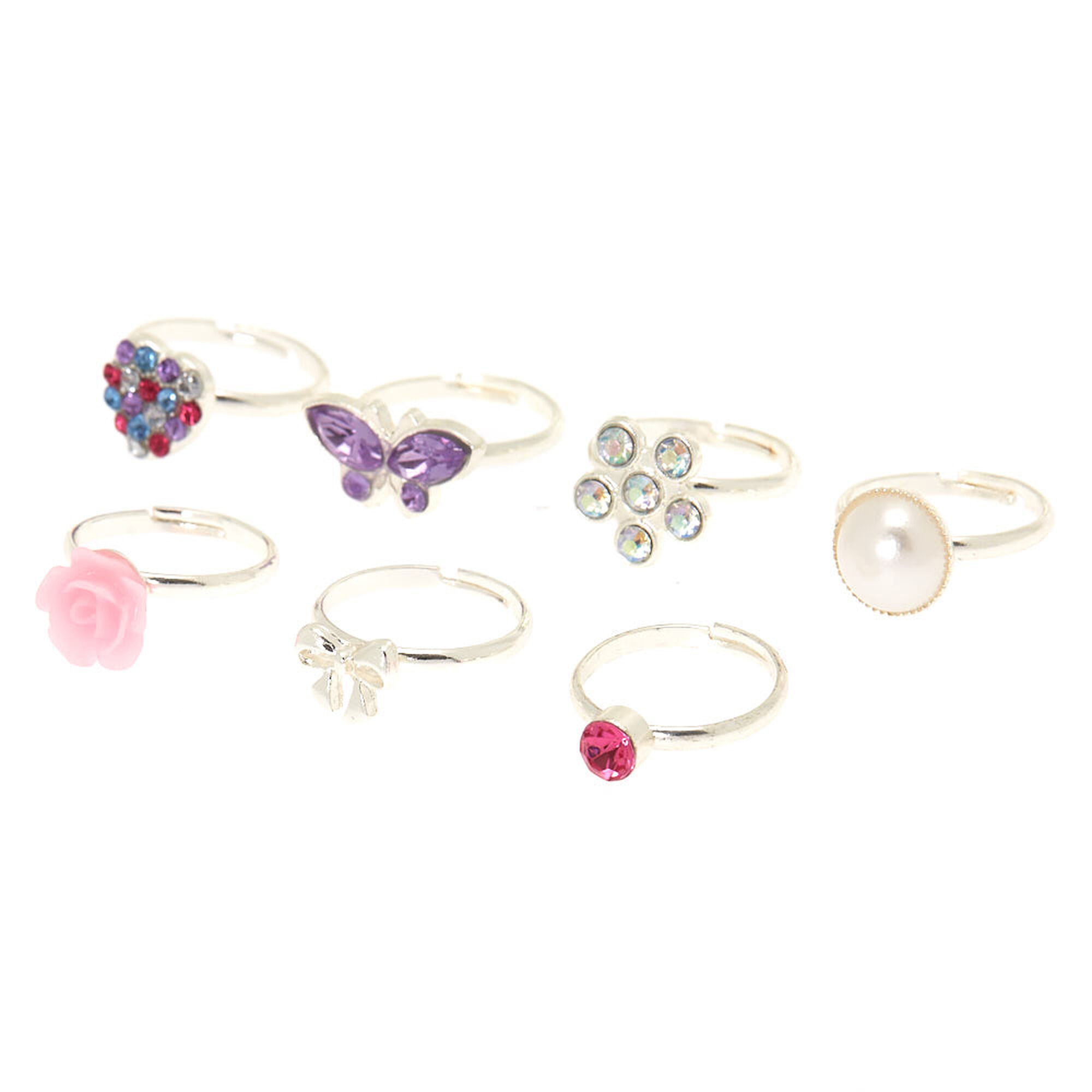 Claire's Club Rings - 7 Pack | Claire's