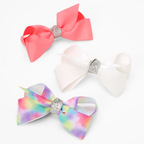 Claire&#39;s Club Loopy Bow Hair Clips - Tie Dye, 3 Pack,