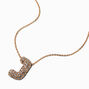 Gold-tone Pav&eacute; Bubble Initial Pendant Necklace - J,