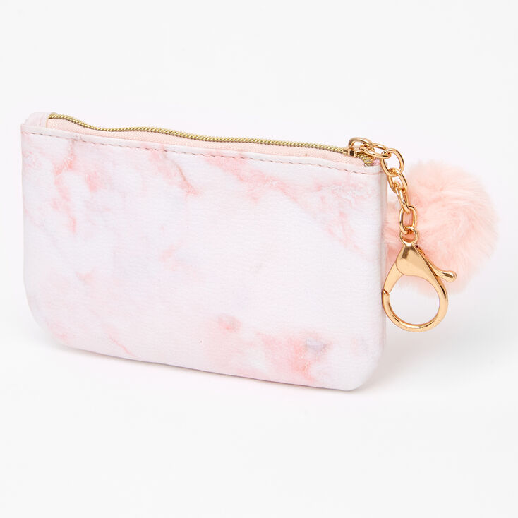 Mustard Pink Liquid Marble Mini Pencil Case