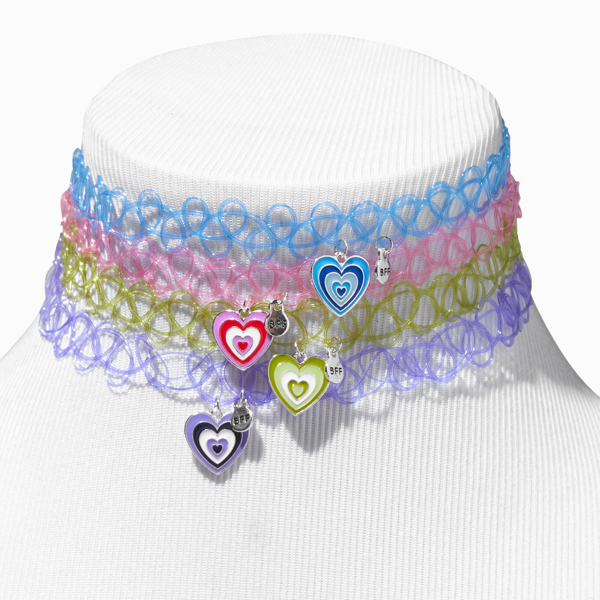 Claire's Best Friends Lightning Bolt UV Color-Changing Tattoo Choker  Necklaces - 3 Pack