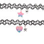 Best Friends Cosmic Ombre Tattoo Choker Necklaces - 2 Pack,