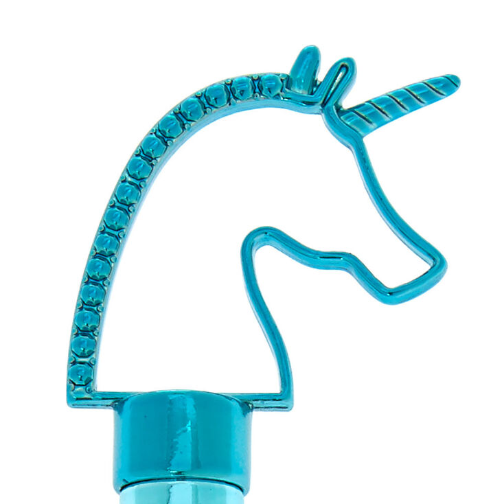 Stylo licorne bleue,