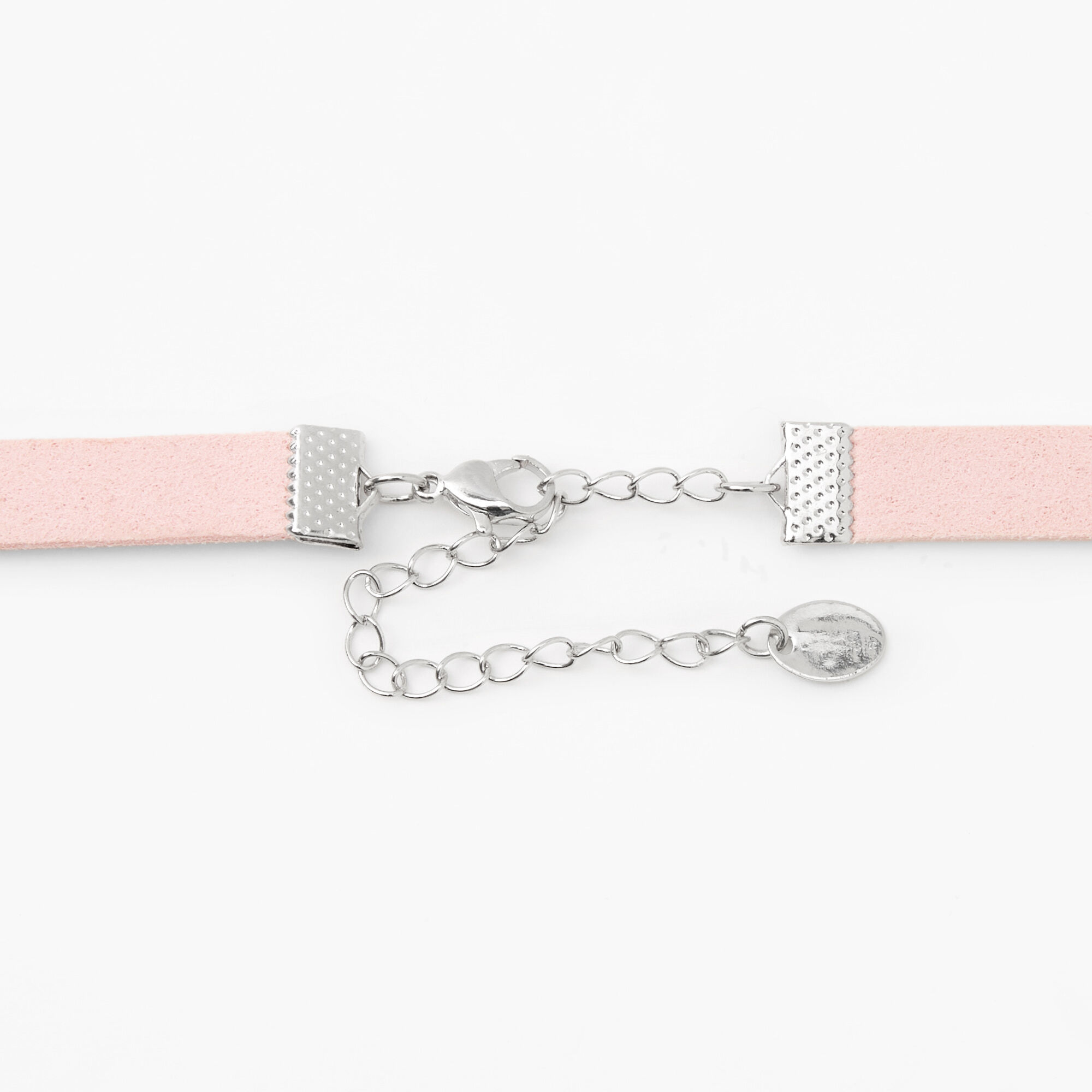 Silver Heart Double Chain Choker Necklace,