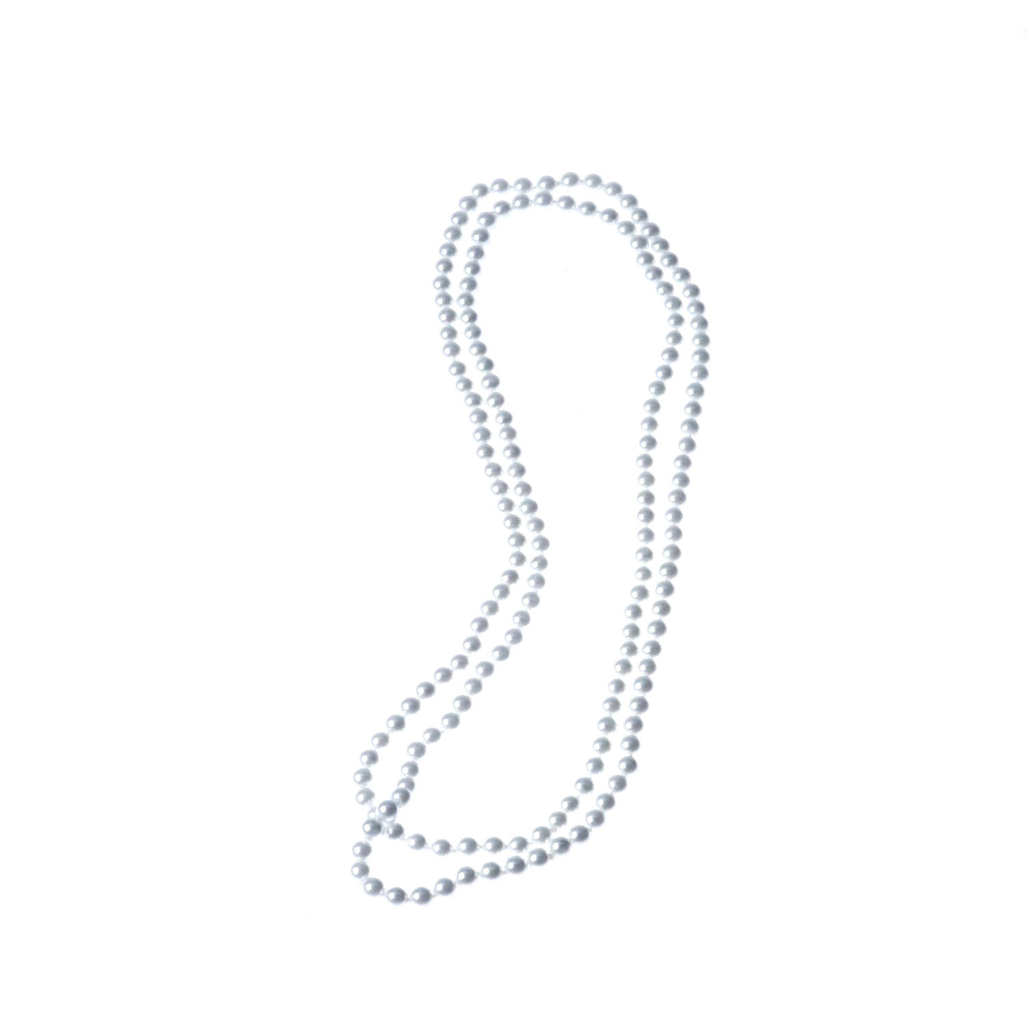 Long Pearl Effect Rope Necklace,