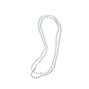Long Pearl Effect Rope Necklace,