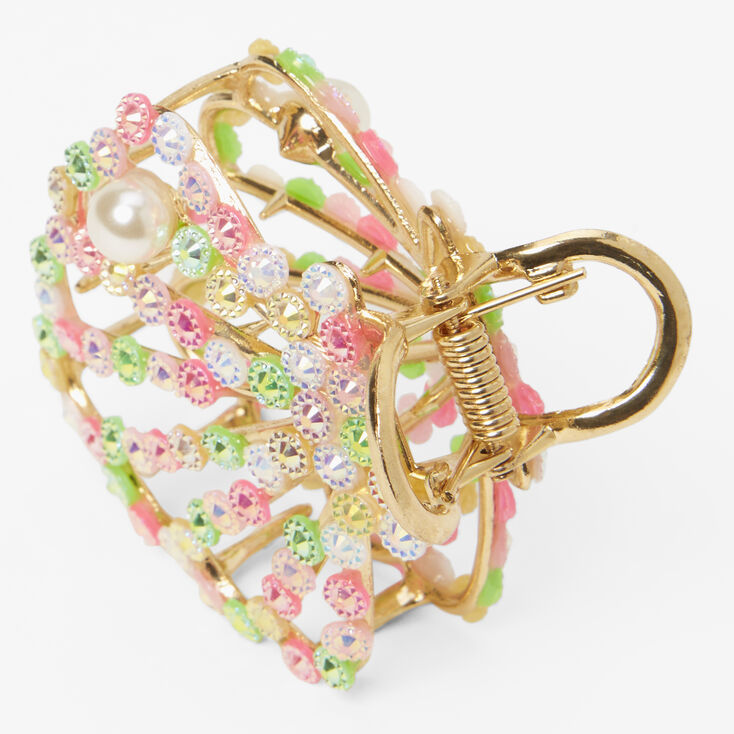 Gold Embellished Seashell Metal Hair Claw,