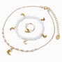 Parure de bijoux perles d&rsquo;imitation lune couleur dor&eacute;e Claire&#39;s&nbsp;Club - Lot de 3,