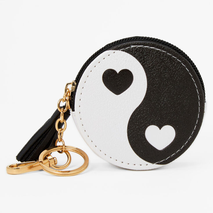 Yin Yang Round Coin Purse Keychain,